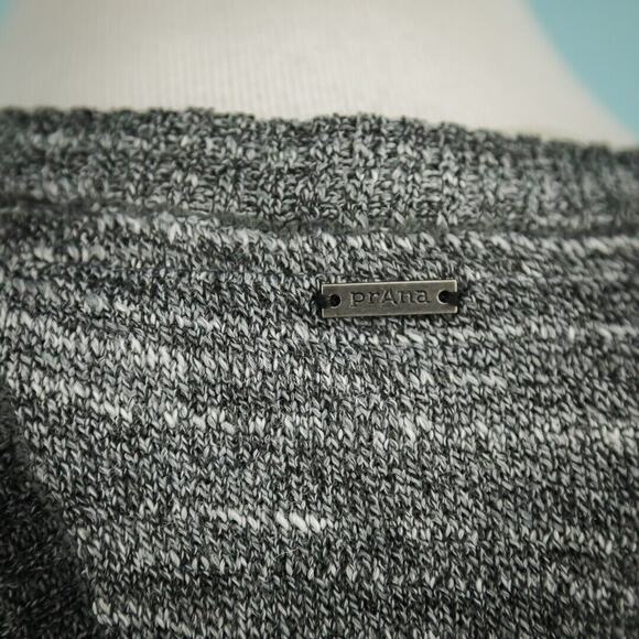 Prana Size XS Julien Gray V Neck Split Open Back Long Sleeve Wool Blend Sweater - Picture 3 of 7